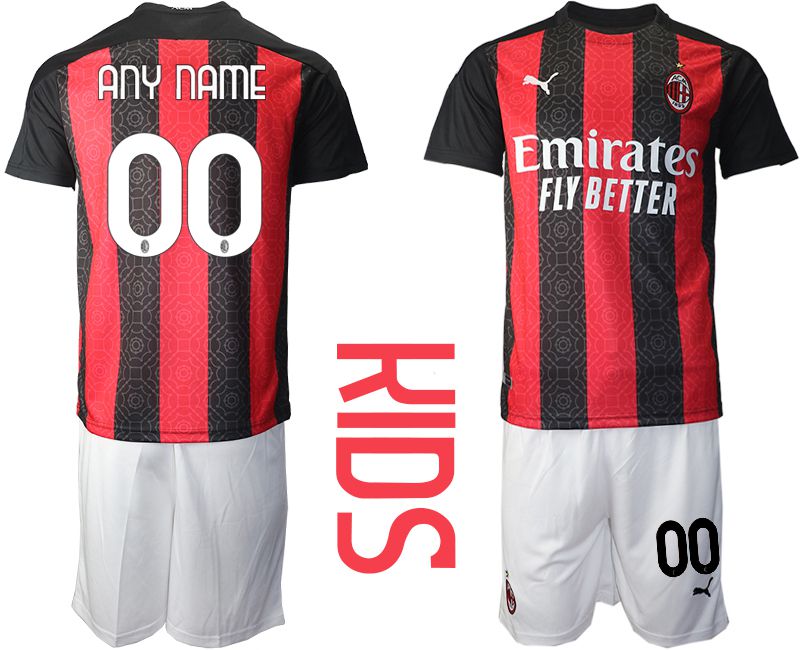 Youth 2020-2021 club AC milan home customized red Soccer Jerseys